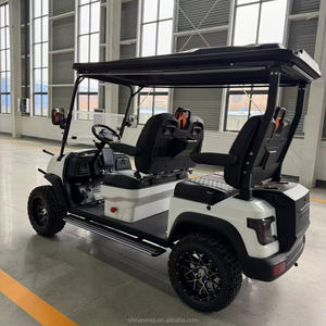 Voiturette de <span class=keywords><strong>golf</strong></span> électrique blanche, conçue spécifiquement pour le tourisme guidé dans les zones panoramiques, avec un <span class=keywords><strong>toit</strong></span> et une bande lumineuse - Product Image 4