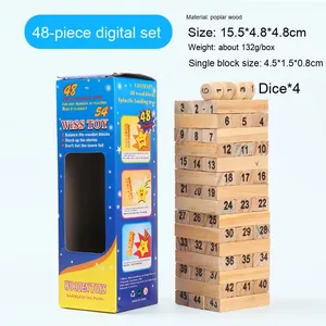 Tương Tác Bằng Gỗ Câu Đố Tháp <span class=keywords><strong>DIY</strong></span> Phong Cách Hội Đồng Quản Trị Trò Chơi Với Cha Mẹ Xếp Chồng Xây Dựng Khối Vui Vẻ Thiết Lập Cho Sinh Viên - Product Image 6