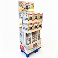 Support d'affichage en carton ondulé pliable et recyclable personnalisé, support de sol pour désodorisant suspendu pour supermarché