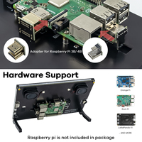 RPI 4 Model B 10.1 inç dokunmatik ekran 1024x600 IPS LCD 2 Speackers ekran + tutucu ile ahududu Pi için 3B +/PC/ahududu Pi 4