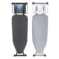 Planche à repasser pliable sur pied, réglable en hauteur, avec housse résistante à la chaleur, pour presse à vapeur et table de repassage
