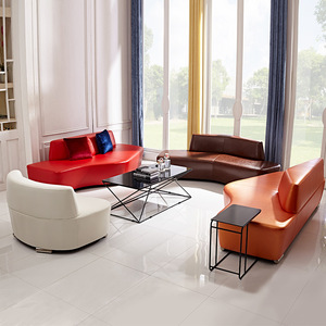 Set di Divani Modulari Convertibili dal Design Unico e Colorato per Ufficio e Sala <span class=keywords><strong>d</strong></span>'<span class=keywords><strong>Attesa</strong></span>, con Gambe in Metallo e Rivestimento in Tessuto - Product Image 1