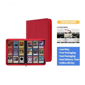 Classeur Premium FX à 4 pochettes pour cartes à collectionner avec porte-cartes rigides 3x4, album en cuir PU à fermeture éclair pour cartes de baseball - Product Image 1