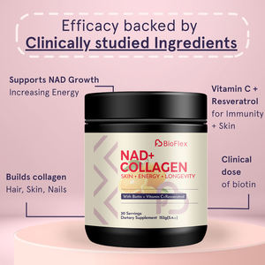 Integratore Personalizzato al Gusto Naturale di Limonata con NAD, Biotina, Collagene, Vitamina C in Polvere per la Salute della Pelle, Anti-invecchiamento con Resveratrolo per Adulti - Product Image 5