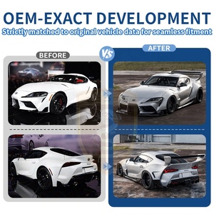 도요타 수프라 MK5 A90 로켓 버니 프론트 립 사이드스커트 덕테일 스포일러 리어 펜더 플레어 와이드 바디 키트 용 FRP 자동차 바디 키트 - Product Image 3