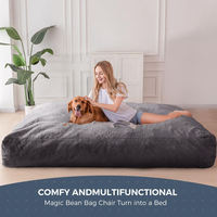 Fauteuil Poire Moderne XXL en Mousse, Convertible en Canapé-Lit, Pliable avec Housse Amovible pour Adultes - En Promotion