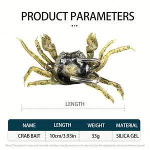 Esche Artificiali Topline Shareshark 3D Simulazione Pesce Morbido <span class=keywords><strong>Esca</strong></span> <span class=keywords><strong>Artificiale</strong></span> a Forma di Granchio <span class=keywords><strong>con</strong></span> Amo per <span class=keywords><strong>Pesca</strong></span> <span class=keywords><strong>in</strong></span> <span class=keywords><strong>Mare</strong></span> <span class=keywords><strong>Esca</strong></span> per Carpe - Product Image 5