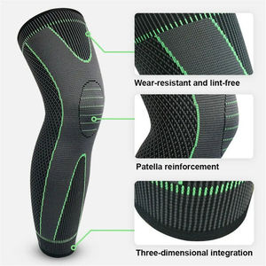 Wholesale Professional Sports <b>Knee</b> Pads Full Length Brace Support Calf Sleeve Compression Leg Sleeves for Women and Man - Product Image 2