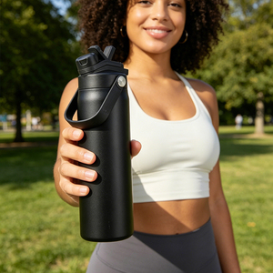 Factory Price Bulk OEM/ODM 24oz Double Wall Vacuum <b>Flask</b>, 304 Stainless Steel Water Bottle with 2-in-1 Straw & Chug Lid - Product Image 6