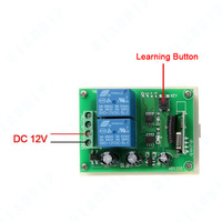 Commutateur de télécommande sans fil bidirectionnel 12V 2CH relais contrôleur de moteur à courant continu télécommande de porte de garage KR1202