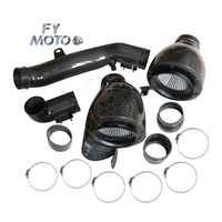 Tuyau d'admission d'air en fibre de carbone pour BMW M2 F87 M3 F80 M4 F82 S55 Style ER NOIR BRILLANT