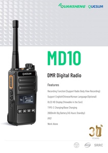 Quansheng MD10商用DMRデジタルラジオ5W UHF VHFロングラング双方向ラジオDMR Tier <span class=keywords><strong>2</strong></span>トランシーバーIP67防水ラジオ - Product Image 4