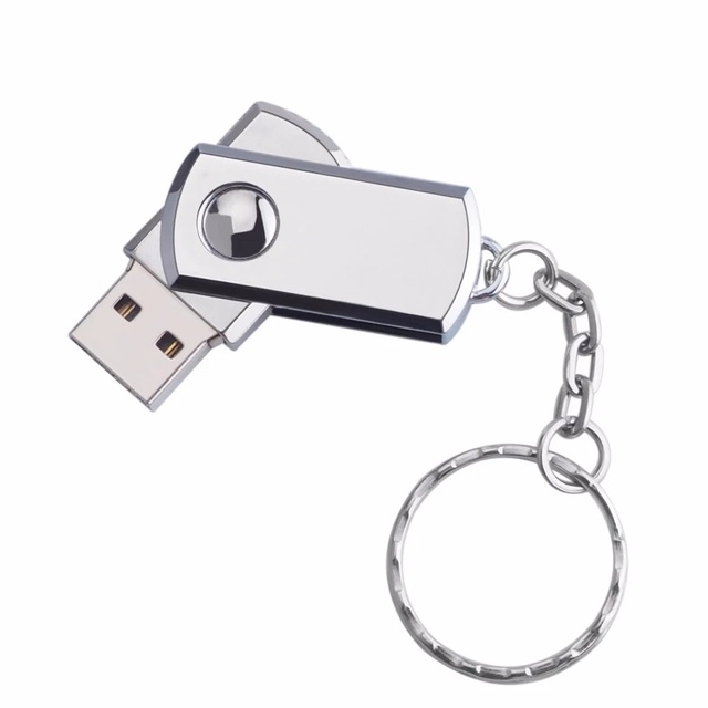 Hottest Bulk Gift Mini Swivel Usb Flash Drive with Keychain Usb Metal Swivel Stick 2.0 3.0 4gb 8gb 16gb 32gb with Key Chain