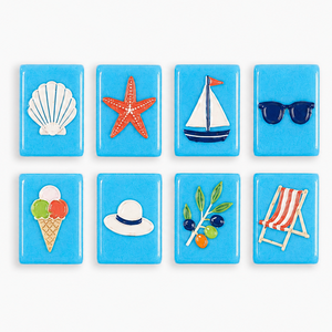 Juego de Mahjong Americano Personalizado Premium Estilo Riviera Italiana, 160 Fichas, Acrílico Azul, Pintado a Mano, Grabado, Portátil - Product Image 2