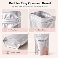Sacs d'emballage personnalisés multi-tailles en gros, refermables et réutilisables, pour outils de beauté, strass pour ongles et accessoires capillaires, faciles à déchirer