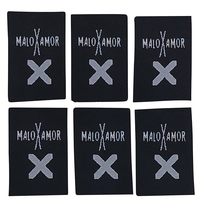 Étiquettes tissées lavables personnalisées avec logos de marque Bord découpé au laser pour vêtements, chaussures et sacs fabriqués à partir d'étiquettes de vêtement