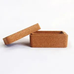 Eco-friendly Natrual Wooden Cork Tray Home And Office Supply Desk Cork Organizer Storage Box Wood Material Decoration