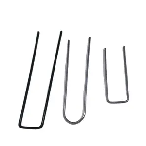 6 Inch black Sod Pins Anti-Rust Stakes garden pegs garden/sod staple