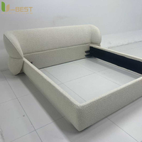 U-best Luxus-Möbel Kingsize-Bett im französischen Stil mit Lederkopfteil, rundes Doppelbett im Prinzessinnen-Stil für Hochzeitssäle