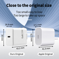 Cargador de Pared USB-C de Carga Rápida PD 3.0 de 20W con Protección OTP, Aprobado por PSE, para Teléfonos