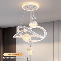 Lustre suspendu Dingdian Led Nordic moderne, alimenté par courant alternatif 220V, en fer, avec indice de protection IP44, grande taille pour restaurant, salon