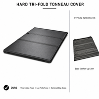 Couverture de benne rigide pliable en trois parties, étanche, sans perçage, pour Dodge Ram 1500 2500, accessoires de rechange pour benne de pick-up