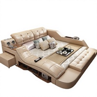 Lit de massage électrique moderne pleine grandeur avec rangement, pour spa et beauté, compatible avec les ensembles de literie King ou Queen Size