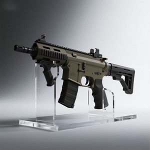 Fábrica Custom Atacado Acrílico Gun Display Model Toy Stand para Retail Tabletops Acrílico pequena arma Stand Model Toy Display - Product Image 2