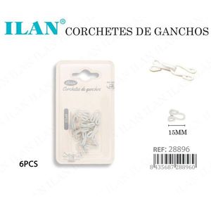 Ilan Chiusure a Gancio 15mm 6 Pezzi, Bottoni a Pressione in Nylon Bianco - Product Image 3