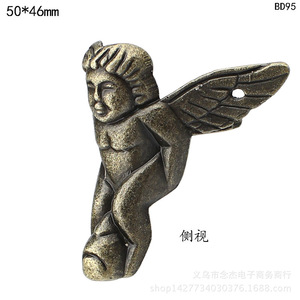 Angel Jewelry Box Q10 50x46mm Zinc Alloy Decorative <b>Storage</b> For Cabinet Living Room - Product Image 2