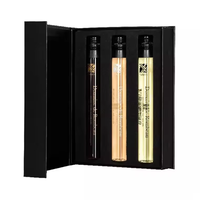 Boîte-cadeau d'emballage en papier magnétique de luxe personnalisée pour le tube de verre de dégustation de boisson de vin spiritueux
