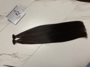 # 2 # Extensiones de Cabello con Punta 4I, Cabello Humano Virgen Remy Pre-Adherido con Punta Adhesiva, Ondulado, MARRÓN OSCURO, Cabello con Punta I, Ondas Naturales para Mujeres, Proveedores - Product Image 4