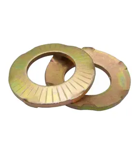 M6 M8 M10 M12 Yellow Zinc Plated Steel CSP Grounding Contact Washer With Points