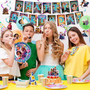 Articles de fête <span class=keywords><strong>Encanto</strong></span> pour enfants, ballons en latex imprimés de 12 pouces, décorations de gâteaux, bannière, ensemble de décorations pour fête d'anniversaire - Product Image 3