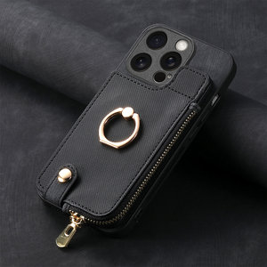 Étui portefeuille antichoc en PU avec béquille rotative pour téléphones mobiles iPhone séries 17/16/15/14/13/12/11 - Product Image 1