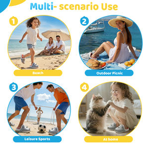 Sabots de jardin en EVA pour enfants unisexes, motif requin de dessin animé, antidérapants, légers, chaussures de plage et d'eau avec breloques DIY pour tout-petits garçons et filles - Product Image 3