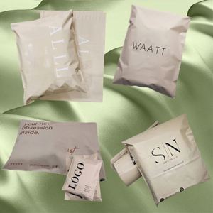 Custom Eco Friendly Compostable Nude Biodegradable Plastic Poly Packaging Mailers Mailing Bags With Logo - Product Image 2