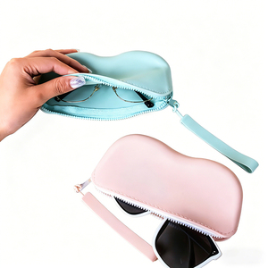 Silicone <b>Glasses</b> Pouch with Carrying Strap Soft <b>Slim</b> <b>Glasses</b> <b>Case</b> Eyewear <b>Case</b> for Daily Use and Travel - Product Image 1