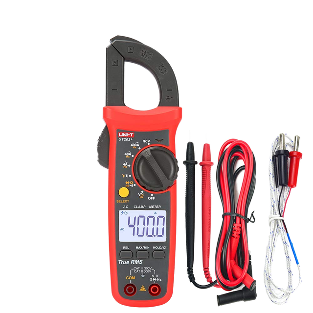TTLTES UNI-T UT202 Portable True RMS Clamp Meter Automatic Range Multimeter with LCD Display