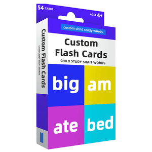 Tarjetas de memoria con palabras visuales diseñadas para niños de 4 años en adelante, que contienen 54 tarjetas. - Product Image 1