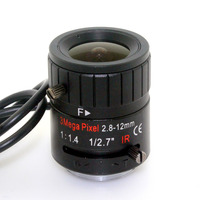 HD 3.0 mégapixels Auto Iris Varifocal IR métal CS lentille 3MP 2.8-12mm CCTV LensF1.4 pour caméras de sécurité accessoires de Surveillance
