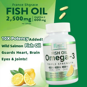 最高のオメガ3魚油ピルトリプルストレングス2500MG 120ソフトジェル脳関節の目の心臓の健康オメガ3魚油サプリメント - Product Image 2