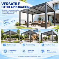 Pergola bioclimatique en aluminium motorisée à toit à lames orientables pour zones de repos des centres commerciaux