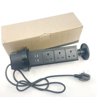 90MM Trou UK Power Caché Encastré Main Pop up Prise de courant/Bureau Table Cuisine Bureau Meubles Usb Power Strip Socket