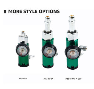 Régulateur <span class=keywords><strong>d</strong></span>'oxygène de style clic avec <span class=keywords><strong>d</strong></span>ébitmètre, construction en laiton et aluminium, marque MEDEASE - Product Image 1