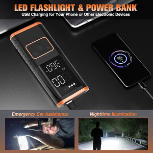 Wholesale Multifunction Portable Tire Jump 600A 8000mAh Battery LED Light Digital Screen Truck Emergency <b>Air</b> <b>Pump</b> - Product Image 6