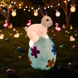 Waterproof <b>Easter</b> Bunny Egg Figurine, Outdoor Spring Decor for Yard/Patio/Lawn, Perfect Ornament for <b>Easter</b> Party - Product Image 5