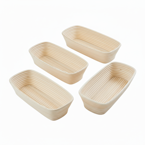 Cesta de prueba de pan de pulpa de madera de ratán hecho a mano Vintage, utensilios para hornear Brotform de bajo costo, masa para hornear, panaderías, accesorios de cocina, pasteles - Product Image 1