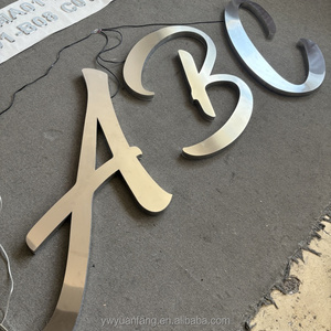Tùy Chỉnh Kinh Doanh Tên Dấu Hiệu Chải Bạc Kim Loại Logo 3D Kim Loại Thư Biểu Tượng Tùy Chỉnh Thiết Kế Tường Dấu Hiệu Ngoài Trời LED Dấu Hiệu Kinh Doanh - Product Image 3
