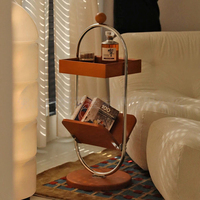 Meubles de salon, table d'appoint en bois rétro française, table basse pour balcon